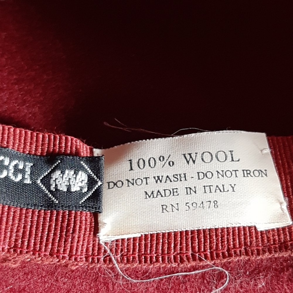 Daniele Meucci 100% Wool Cloche Hat Made In Italy - Gem